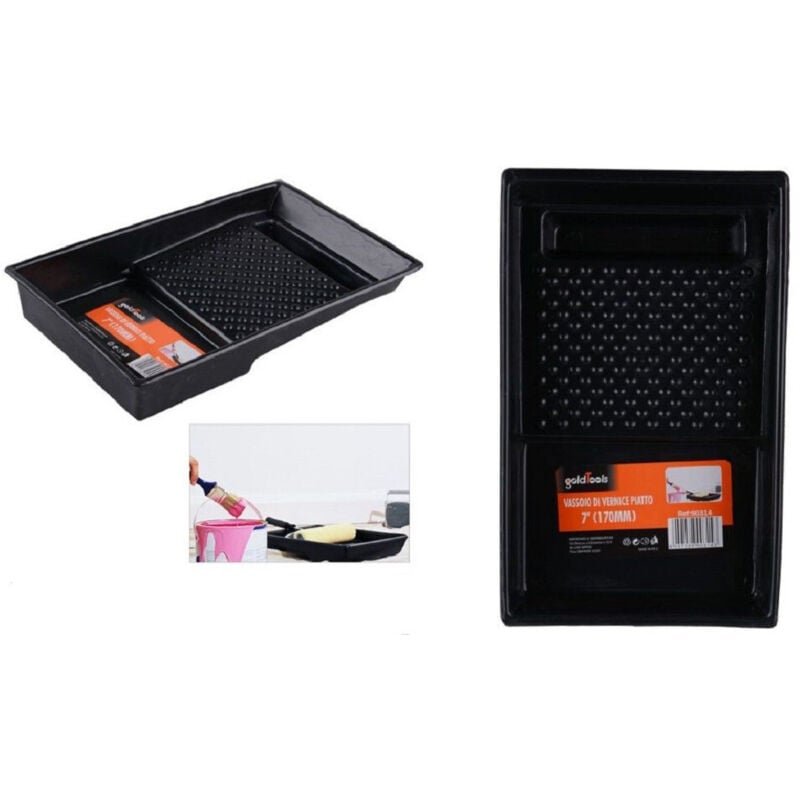 foto del prodotto trade shop traesio kaela vassoio per rullo dipingere vaschetta pittura vernice pitturare nera 7 90314 