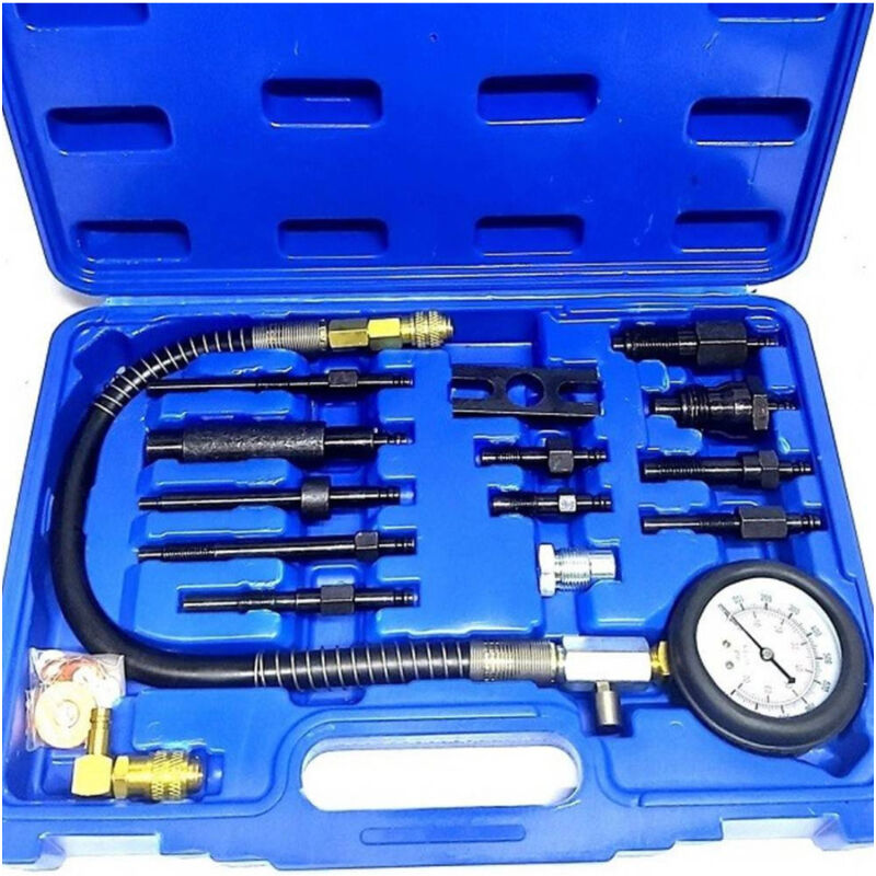 foto del prodotto trade shop traesio kit 15 pezzi tester compressione motori diesel prova compressione 