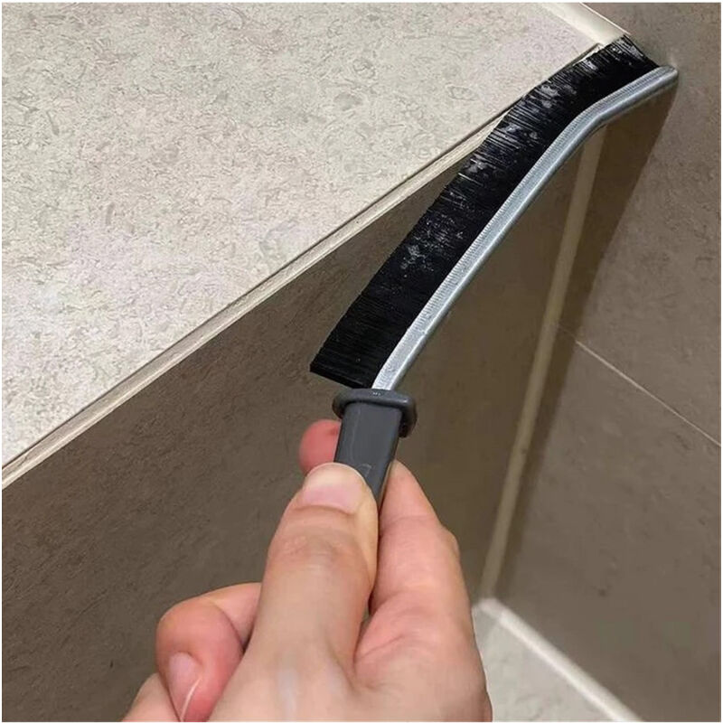 foto del prodotto trade shop traesio kit 2 spazzole durevoli per pulizia fughe giunti bagno doccia cucina ergonomico 