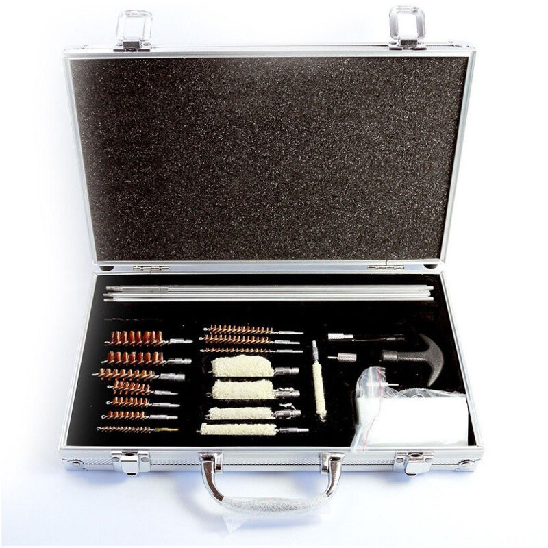 foto del prodotto trade shop traesio kit 28 pz. scovolini per pulizia armi di tutti i calibri fucile pistola 