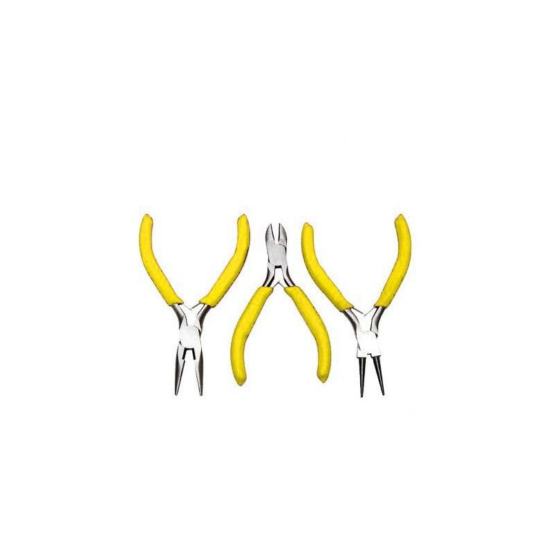 foto del prodotto trade shop traesio kit 3 mini pinze per elettronica pinza becco universale tronchese 