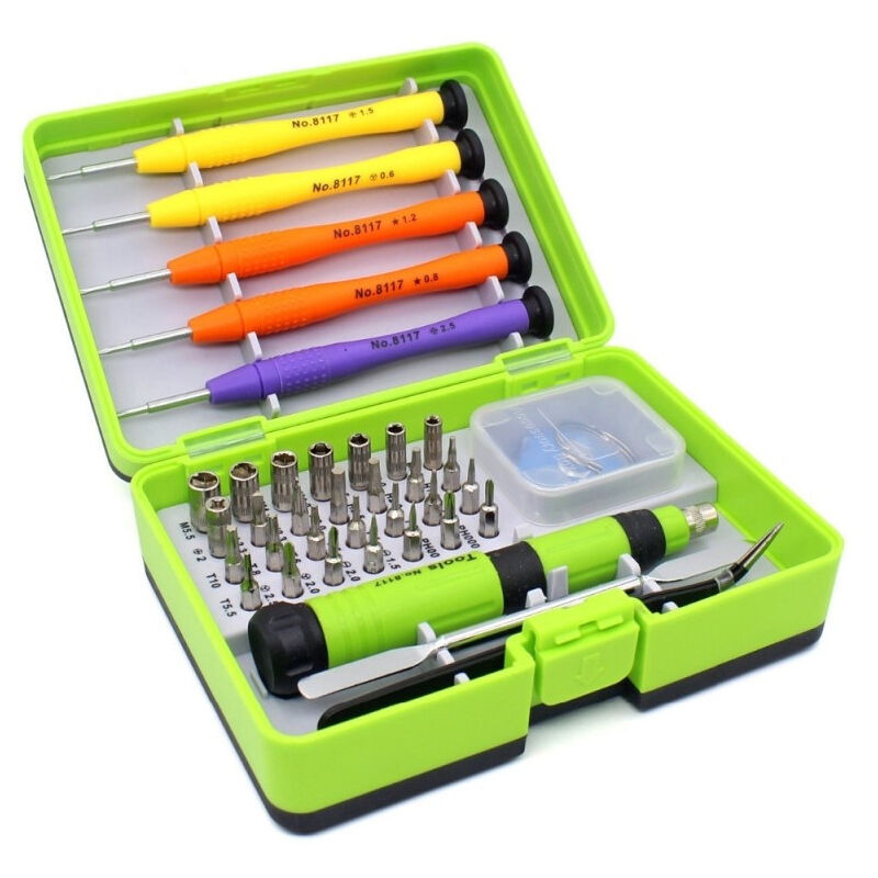 foto del prodotto trade shop traesio kit 36 attrezzi 8117 cacciavite precisione tools riparazione pinzetta smartphone 