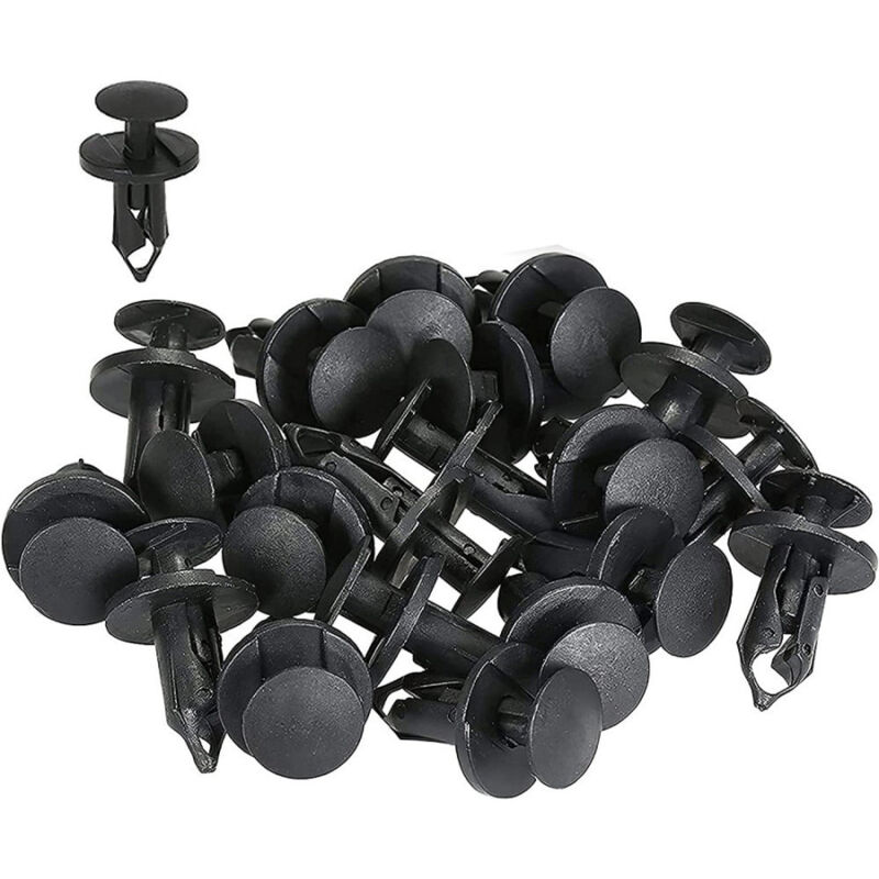 foto del prodotto trade shop traesio kit 40pz clip di fissaggio automatico rivetto in plastica per paraurti auto nero 