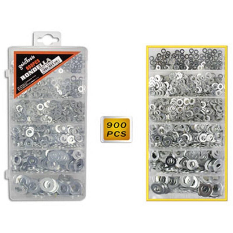 foto del prodotto trade shop traesio kit 900 rondelle piatte per viti 6 misure diverse spessori distanziatori bulloni 