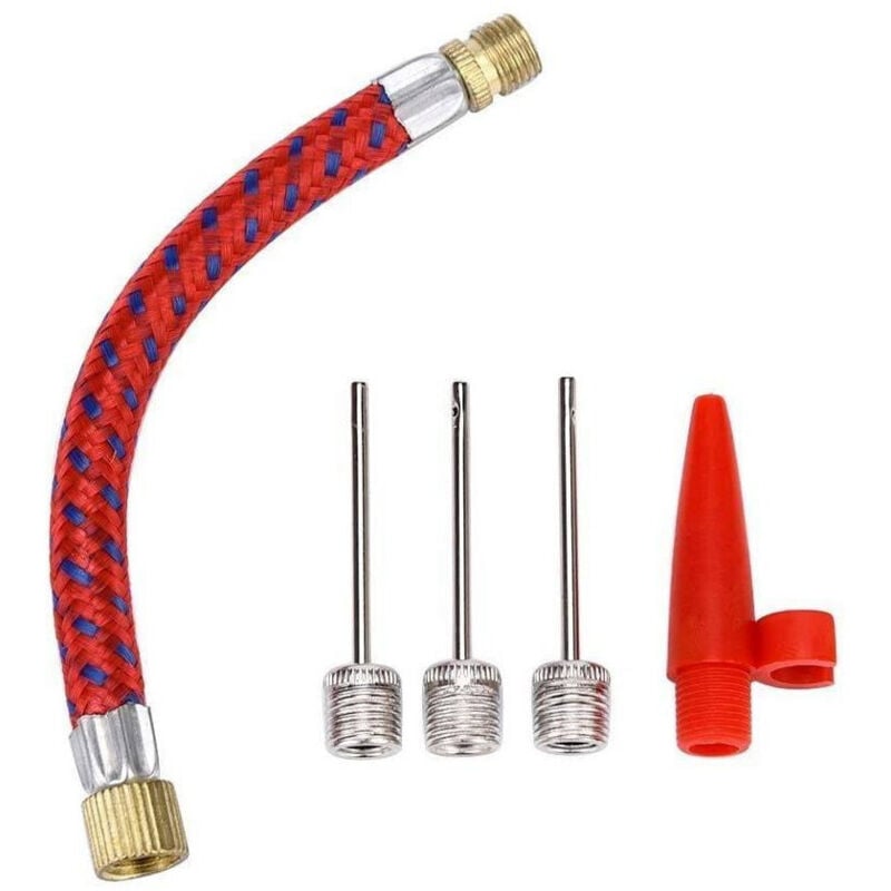 foto del prodotto trade shop traesio kit aghi ago per pompa gonfiaggio compressore adattatore ago per valvola palloni 
