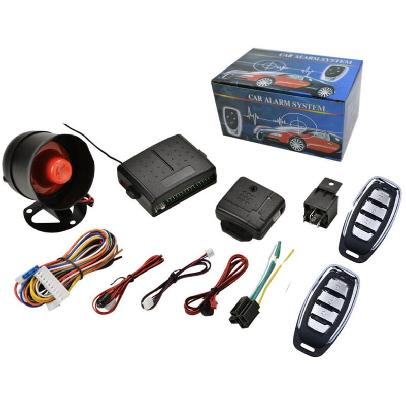 foto del prodotto trade shop traesio kit allarme antifurto universale auto suv furgone camper roulotte 2 telecomandi 