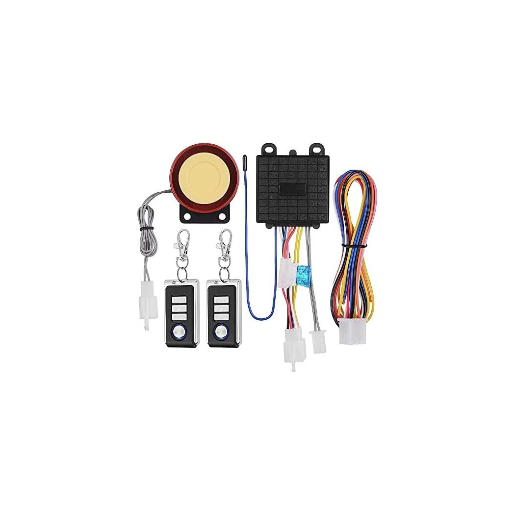 foto del prodotto trade shop traesio kit antifurto allarme per moto universale con sirena da 125db code telecomando 