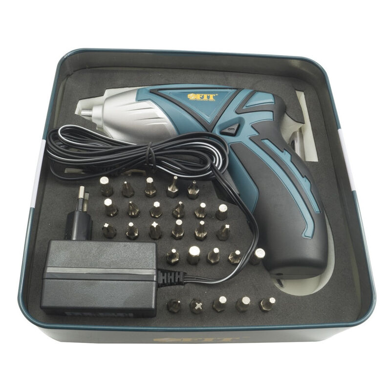 foto del prodotto trade shop traesio kit avvitatore cacciavite ricaricabile snodabile inserti 30pz sd 48al 