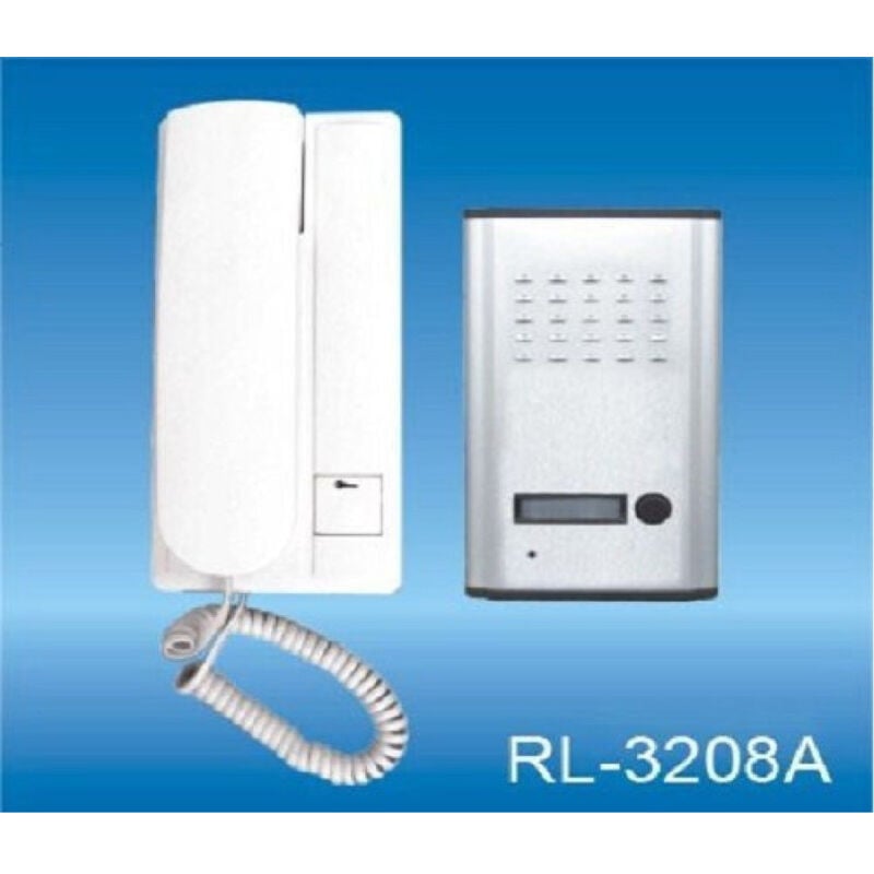 foto del prodotto trade shop traesio kit citofono da esterno a 2 fili monofamiliare cornetta pulsante rl 3208a 