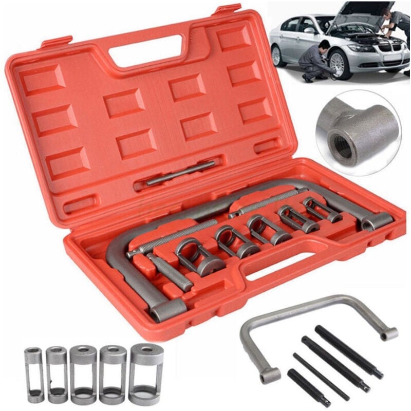 foto del prodotto trade shop traesio kit compressore per rimozione molle di valvole per automobili e motocicli 