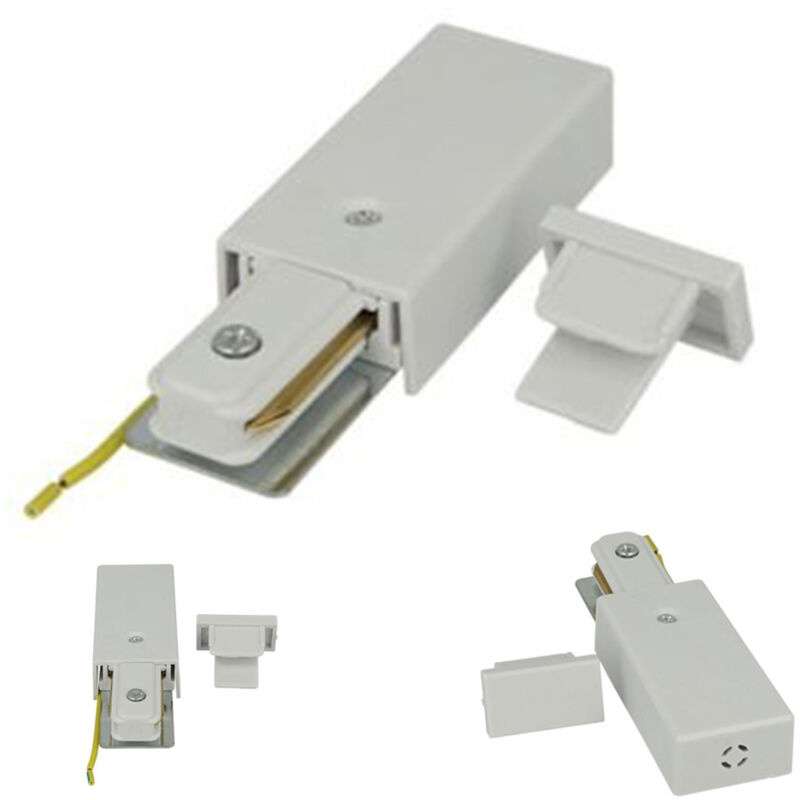 foto del prodotto trade shop traesio kit connettore alimentazione e terminale chiusura per binario guida monofase 