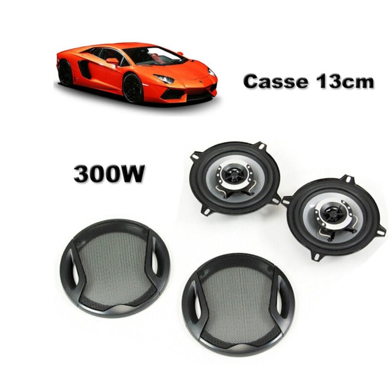 foto del prodotto trade shop traesio - kit coppia casse auto 2 vie 13 cm 300w altoparlanti auto 300 watt ts-g1341r -
