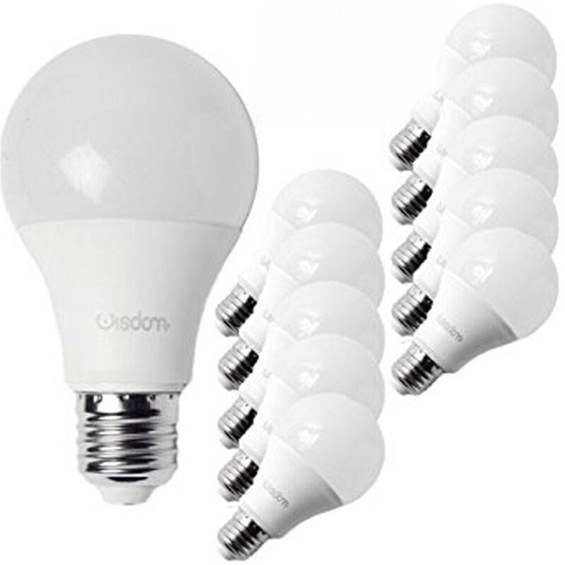 foto del prodotto trade shop traesio kit da 10 lampadine led e27 da 12w luce bianco freddo caldo classe a bianco freddo 