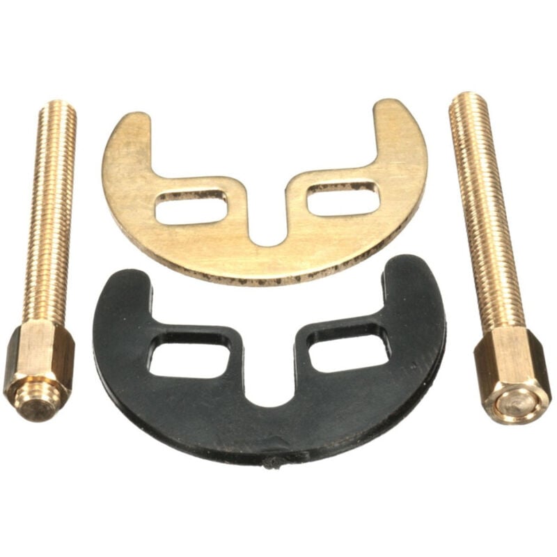 foto del prodotto trade shop traesio kit montaggio fissaggio rubinetti con mezzaluna 2 fori guarnizione e perni viti 