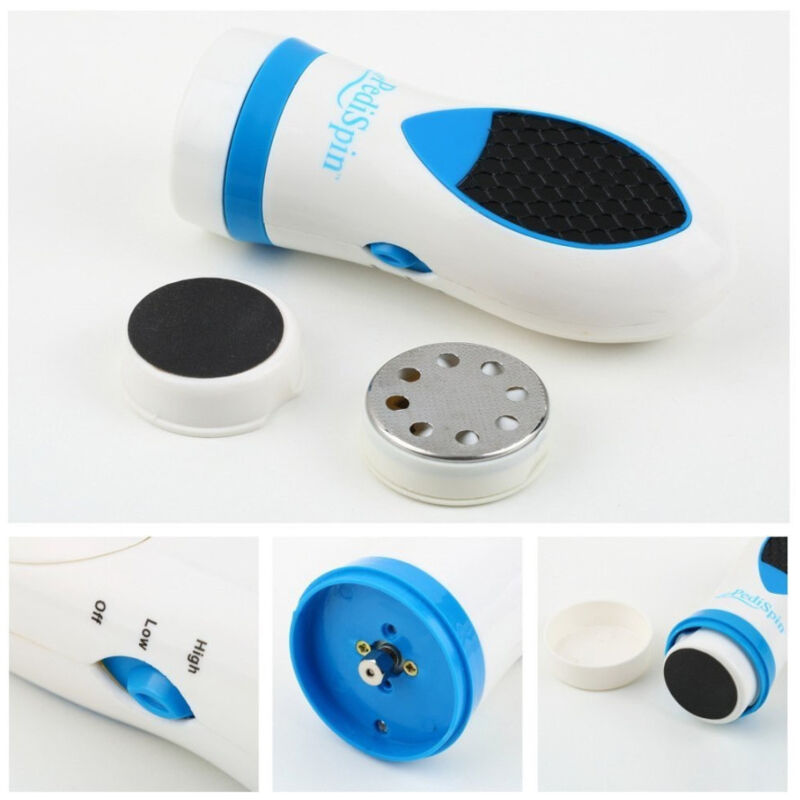 foto del prodotto trade shop traesio kit pedicure per pelle secca e calli cura del piede con 2 accessori pedi spin 