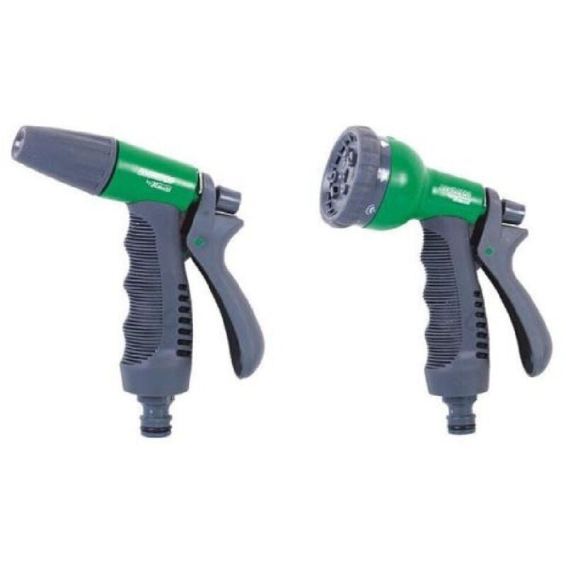 foto del prodotto trade shop traesio kit per irrigazione giardino doppia 2 pistola doppio getto d acqua annaffiare 