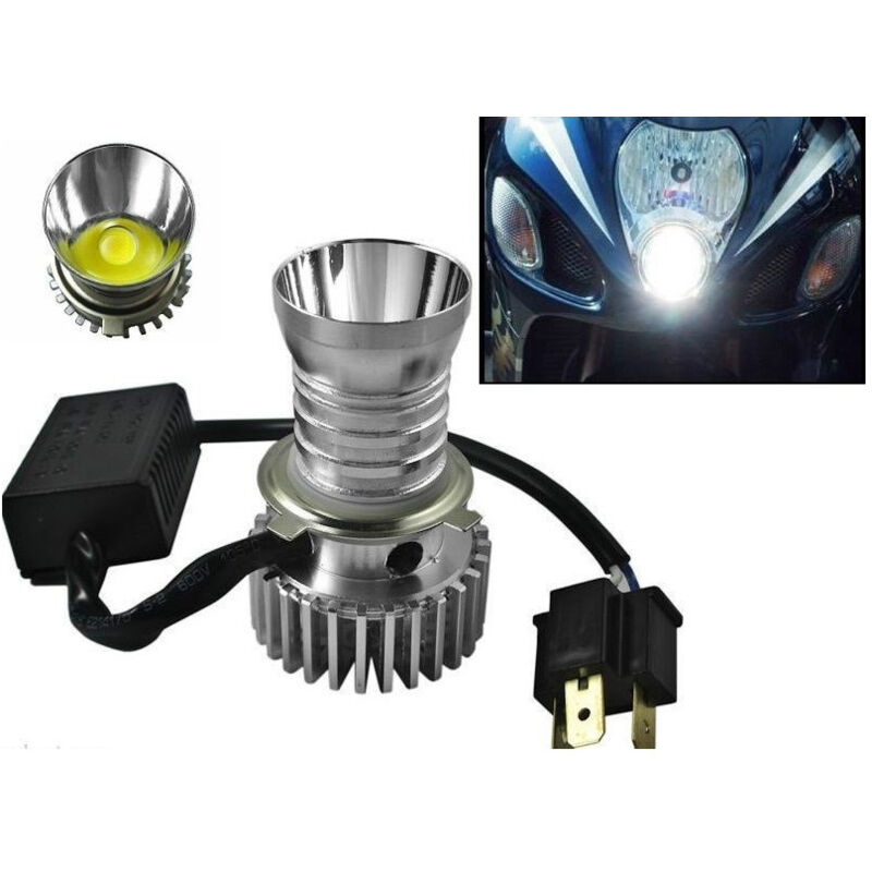 foto del prodotto trade shop traesio kit per moto lampada led motocicletta faro xenon luce bianca 8000k 20 w zy1962 