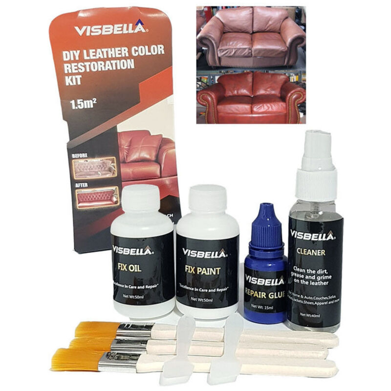 foto del prodotto trade shop traesio kit restauro pelle divani scarpe interni auto ripara ravviva cuoio visbella 