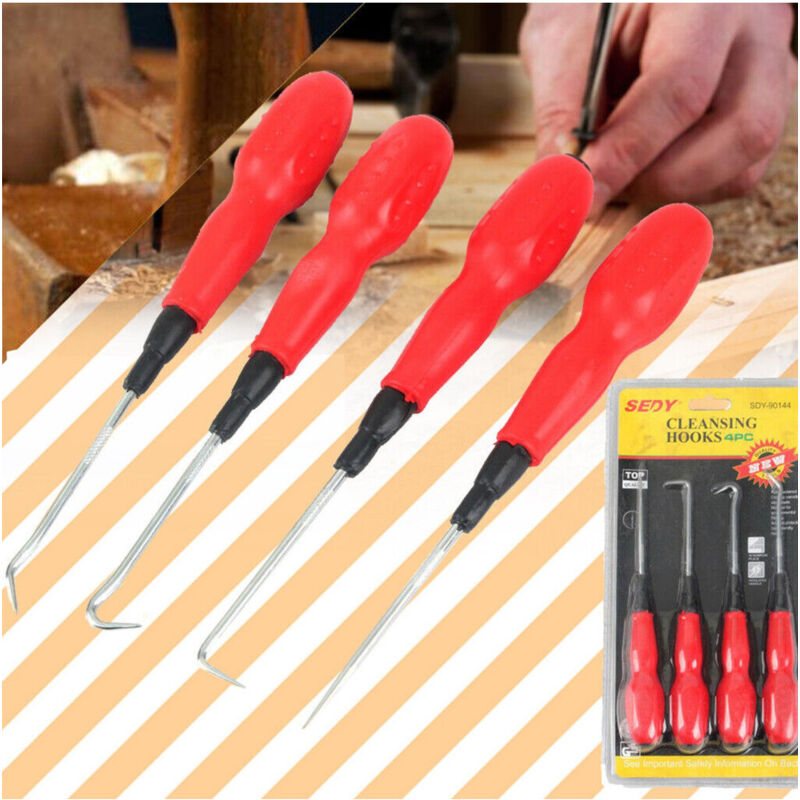 foto del prodotto trade shop traesio kit set 4 pz cacciavite cacciaviti con mini uncino incisori punteruolo utensile 