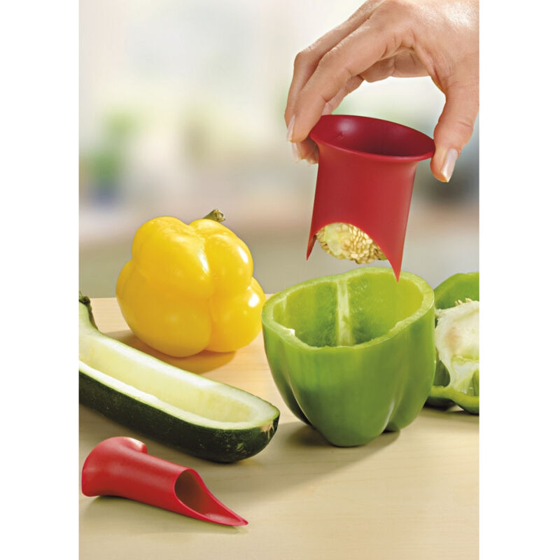 foto del prodotto trade shop traesio kit svuota peperoni verdura peperone accessorio strumento cucina scavino verdure 