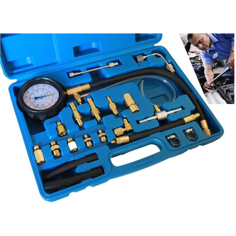 foto del prodotto trade shop - traesio - kit tester pressione di compressione motore misuratore pistone cilindri 20pz -