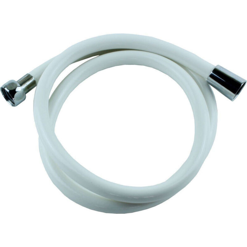 foto del prodotto trade shop traesio laccio tubo flessibile doccia pvc bianco universale lunghezza 2m 