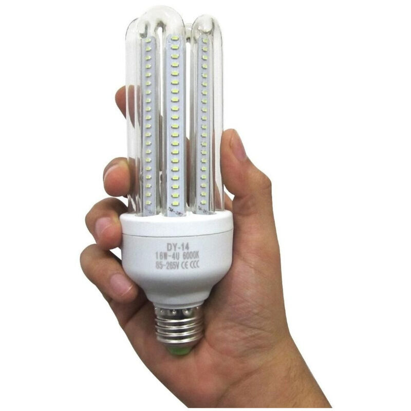foto del prodotto trade shop traesio lampada a led 4u 16w efficiente led lampadina risparmio luce bianco freddo caldo bianco caldo 