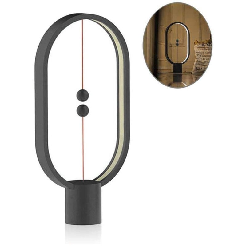 foto del prodotto trade shop traesio lampada a led da comodino con interruttore magnetico mid air luce notturna 