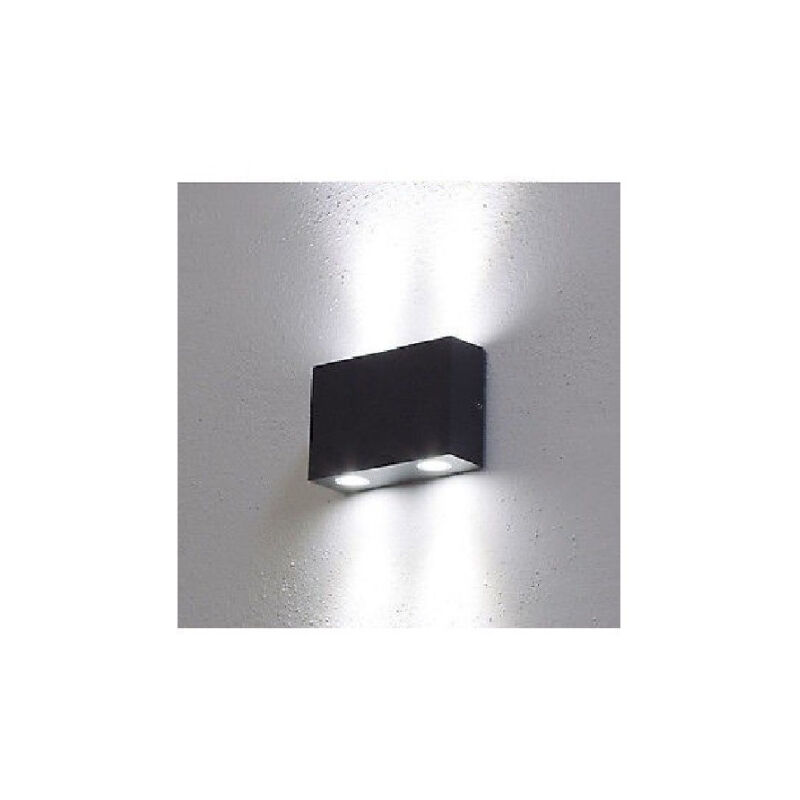 foto del prodotto trade shop traesio lampada a parete applique led luce calda 4w silver per interno esterno 