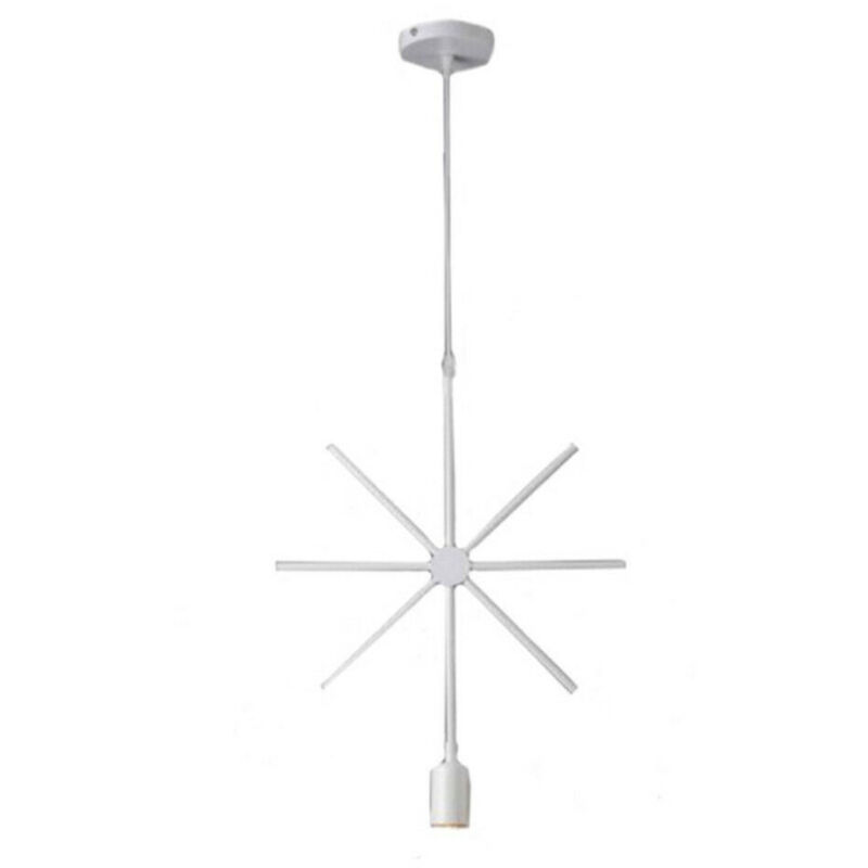foto del prodotto trade shop traesio lampada a sospensione moderna a stella per lampadine e27 portalampada b35 x bianco