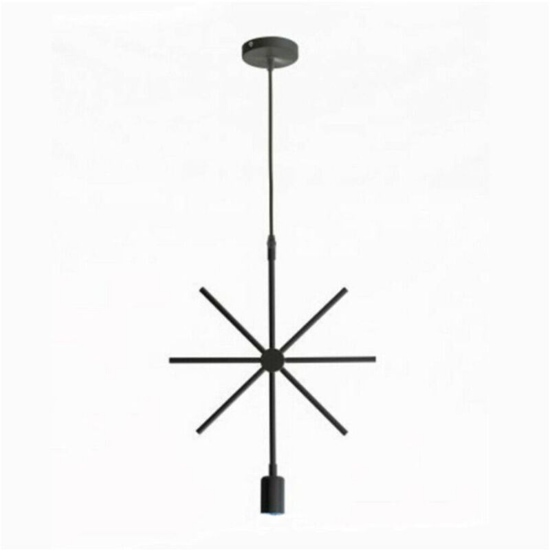 foto del prodotto trade shop traesio lampada a sospensione moderna a stella per lampadine e27 portalampada b35 x nero