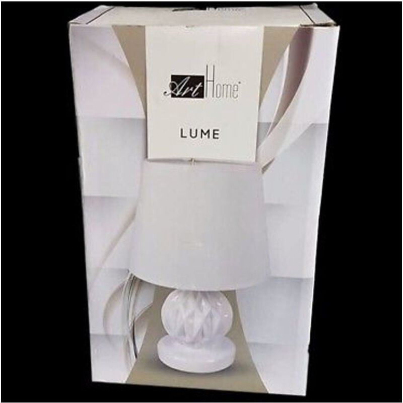 foto del prodotto trade shop traesio lampada abat jour lume rombi comodino com luce bianca e moderna misure 30x20cm 