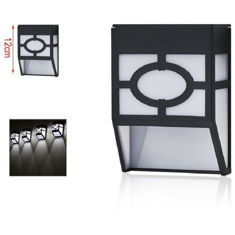 foto del prodotto trade shop traesio lampada applique ad energia solare da muro parete led 12 cm per giardini 2003002 