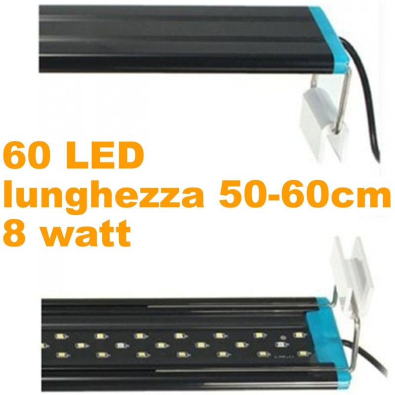 foto del prodotto trade shop traesio lampada d113 luce plafoniera allungabile led per acquario bordo vasca 8w 