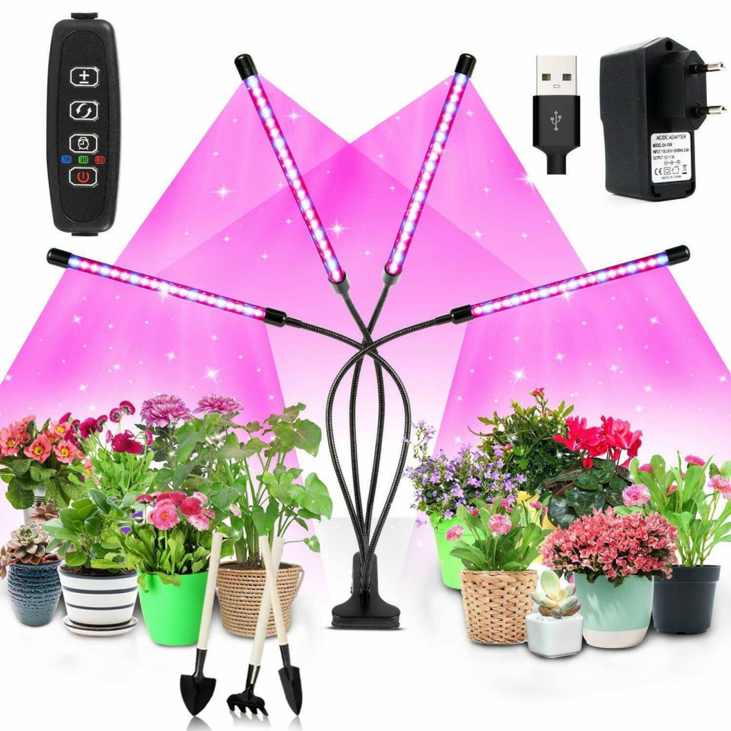foto del prodotto trade shop traesio lampada da coltivazione piante a led 80 led flessibile serra coltura idroponica 