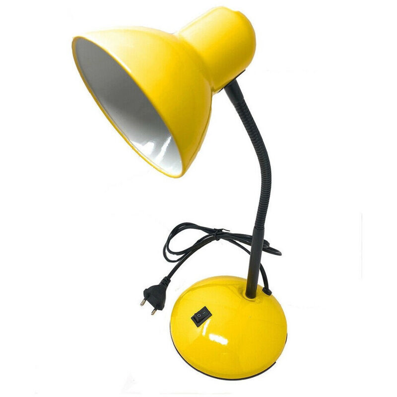 foto del prodotto trade shop traesio lampada da scrivania con braccio flessibile luce lume tavolo per cameretta color giallo