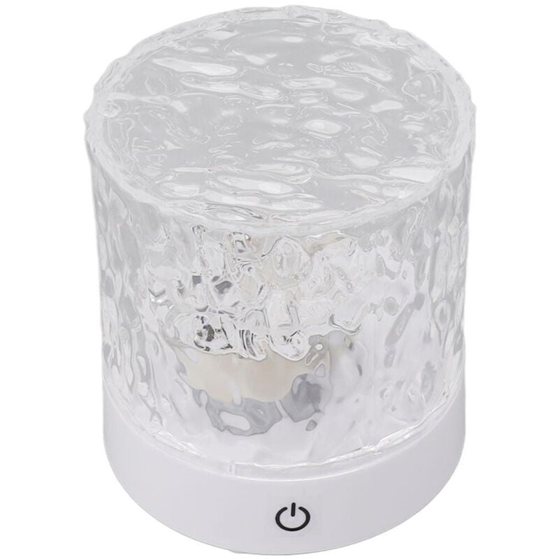 foto del prodotto trade shop traesio - lampada da tavolo in cristallo oceanico abs ondulato usb a 16 colori sala giochi pranzo -