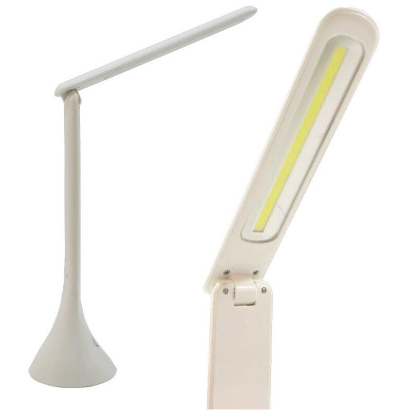 foto del prodotto trade shop traesio - lampada da tavolo led touch proteggi vista cob portatile pieghevole ricarica usb -