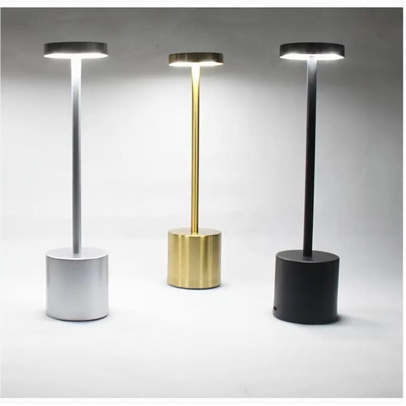 foto del prodotto trade shop traesio - lampada da tavolo moderna ricaricabile usb touch portatile luminosità regolabile -