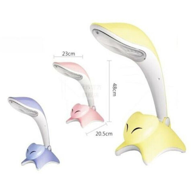 foto del prodotto trade shop traesio lampada da tavolo proteggi vista silver fox 2 in 1 luce notturna bambini 