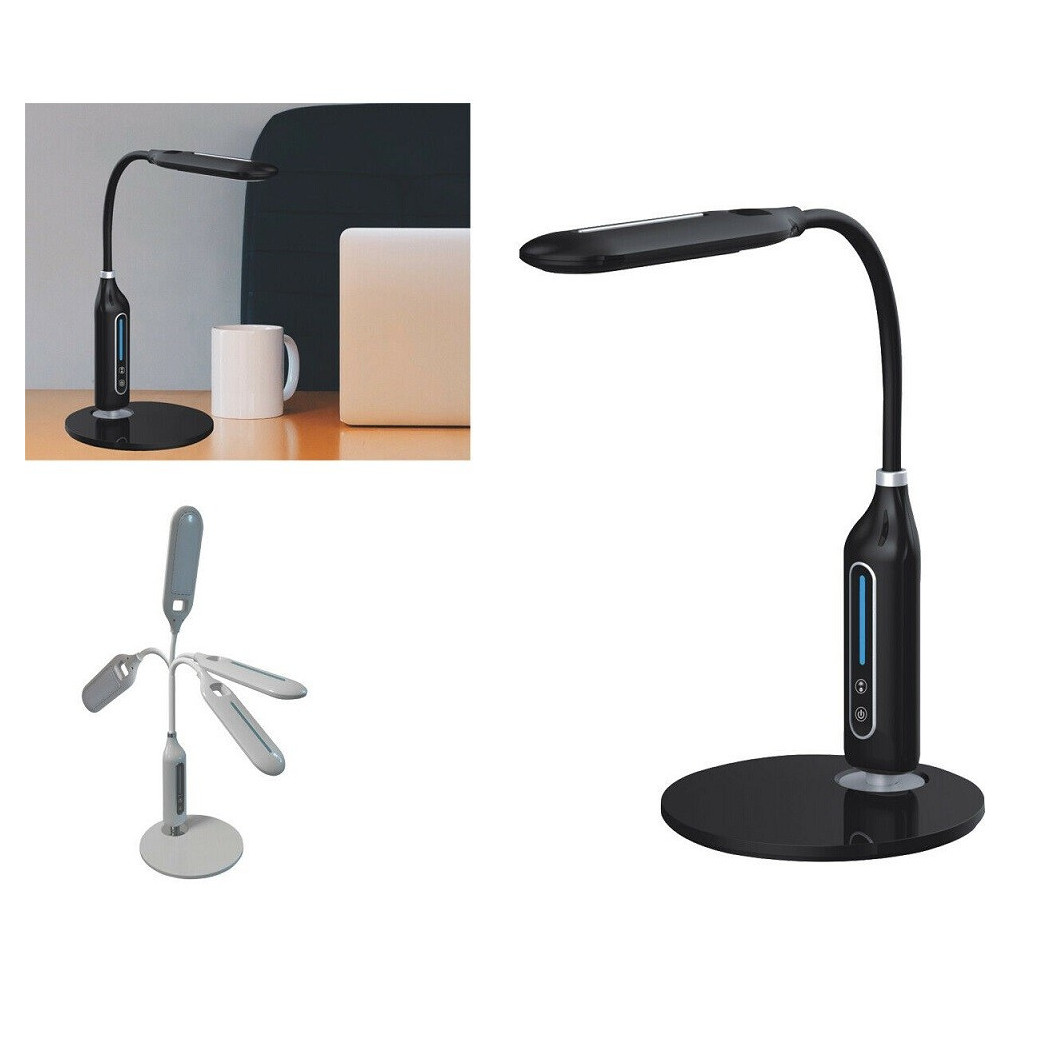 foto del prodotto trade shop traesio lampada da tavolo scrivania led luce touch snodabile dimmerabile 3 modalita 