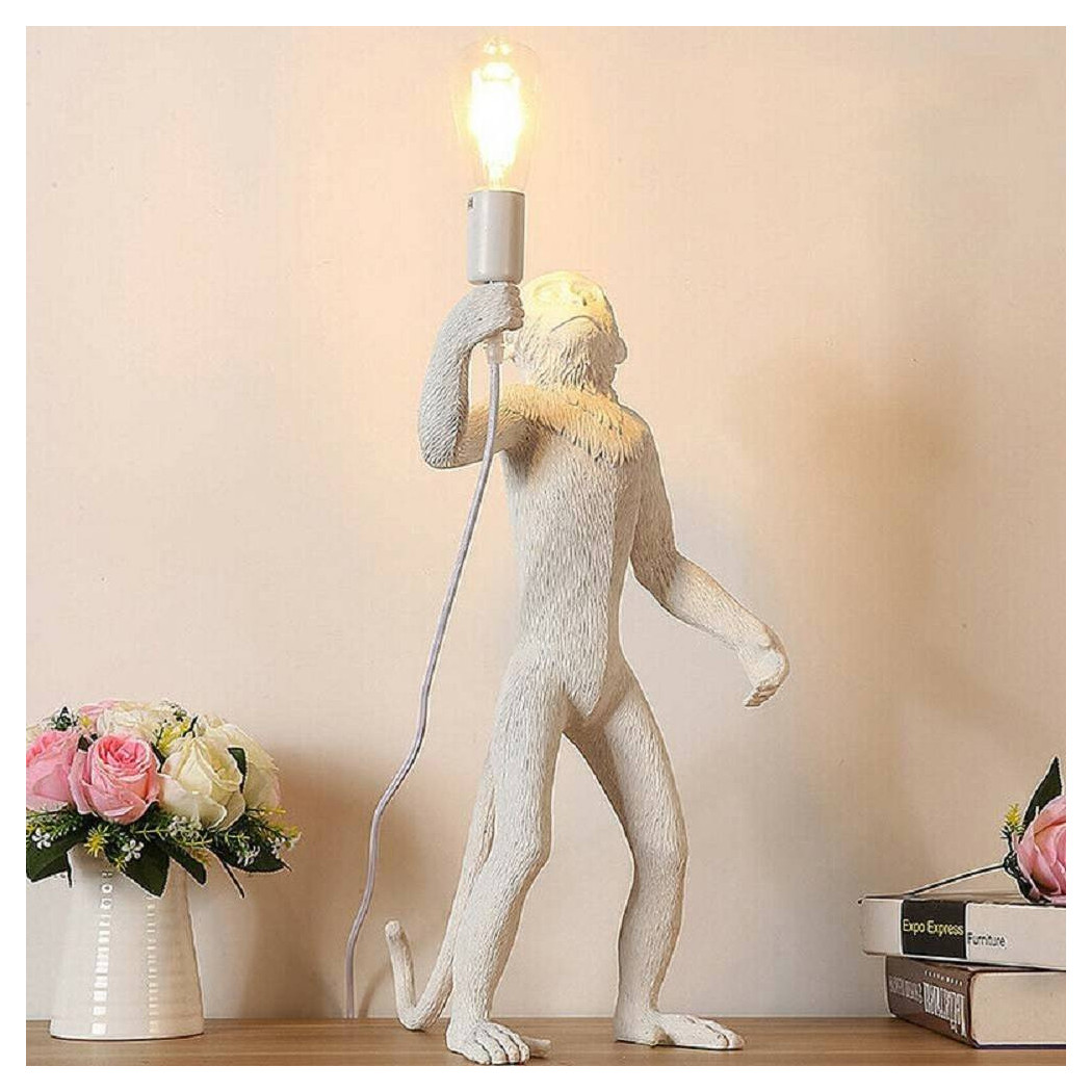 foto del prodotto trade shop traesio lampada da terra piantana moderna attacco e27 forma scimmia luce decorative d08 