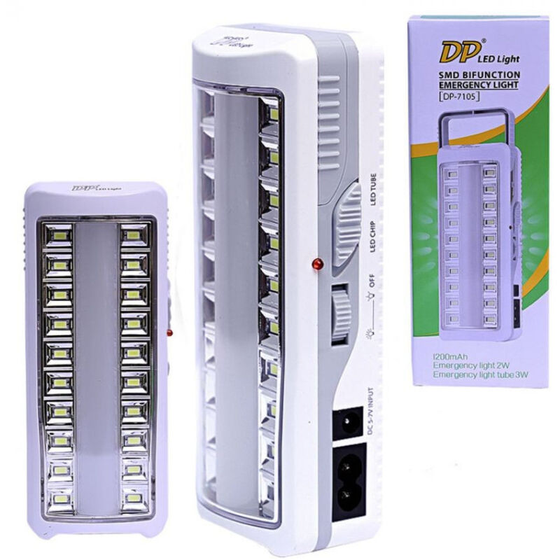 foto del prodotto trade shop traesio lampada di emergenza 20 led smd con neon ricaricabile per casa auto camper 