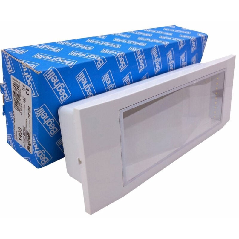 foto del prodotto trade shop traesio lampada di emergenza beghelli da 11w a led da incasso autonomia 8h ip40 se 1499 