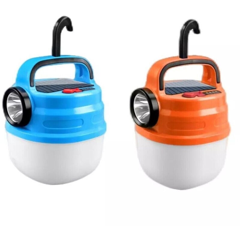 foto del prodotto trade shop traesio lampada di emergenza pannello solare torcia ricaricabile lanterna 80w hb v80 