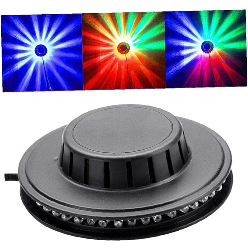 foto del prodotto trade shop traesio lampada effetto discoteca da tavolo soffitto led rgb multicolor luce rotante 