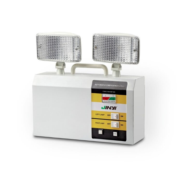 foto del prodotto trade shop traesio lampada emergenza ricaricabile portatile doppio faro luce luci a led 