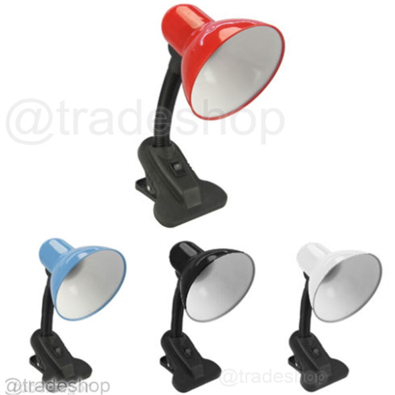 foto del prodotto trade shop traesio lampada estetista snodabile orientabile e27 con morsetto scrivania tavolo 108b 