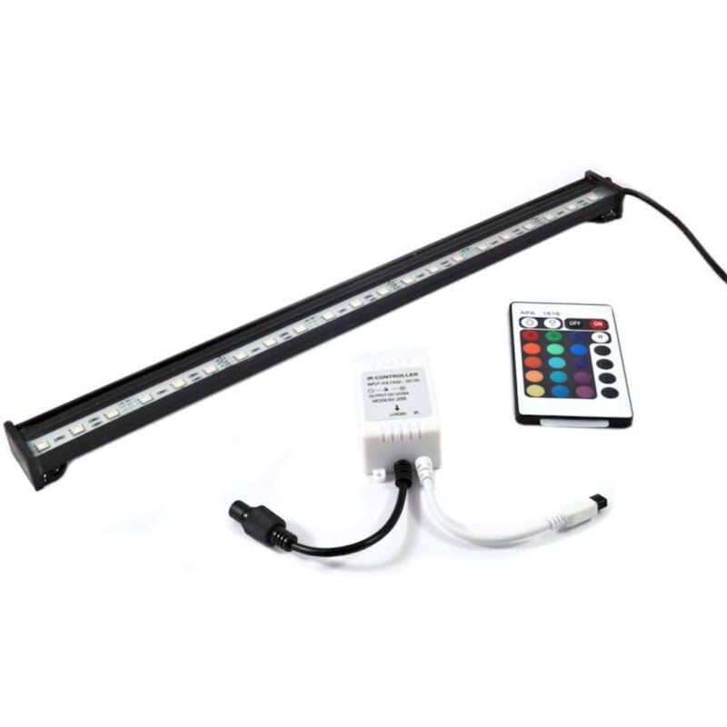foto del prodotto trade shop traesio lampada immersione led per acquario tubo led t4 dee luce pesci bianca rgb blu rgb 40 cm 