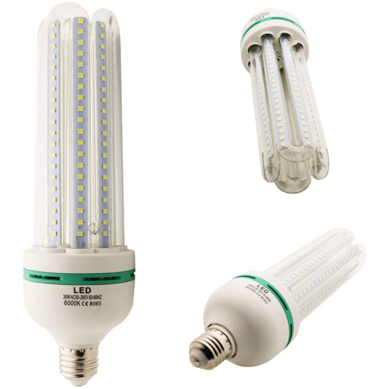 foto del prodotto trade shop traesio - lampada lampadina 4u a led da 30w luce fredda o calda basso consumo attacco e27 - -bianco freddo -